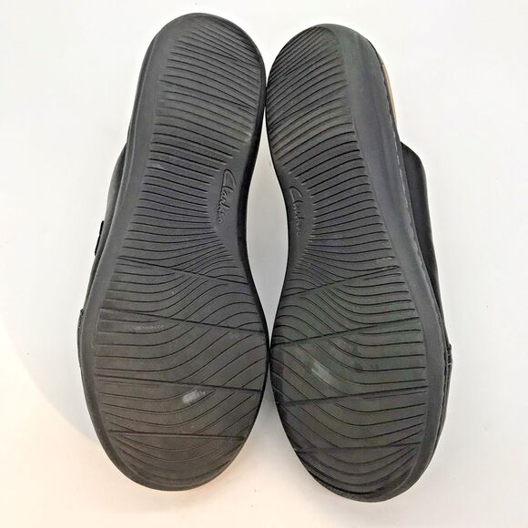 Clarks Collection Laurieann Ella Clogs Women's 9W Black Leather Slip-On Shoes - Picture 8 of 12
